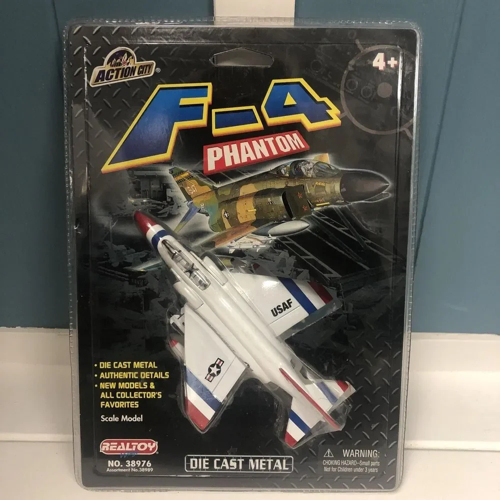 Action City F-4 Phantom US Air force Die Cast Metal Realtoy Wings New In Package